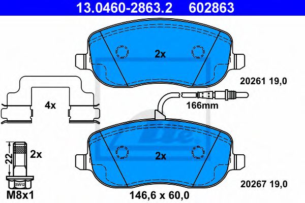 set placute frana,frana disc