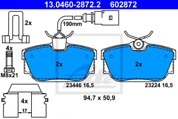 set placute frana,frana disc