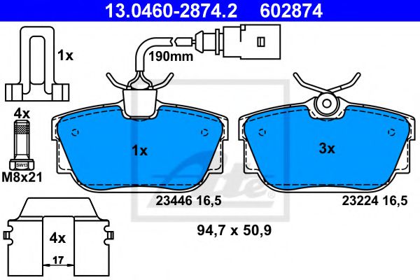 set placute frana,frana disc