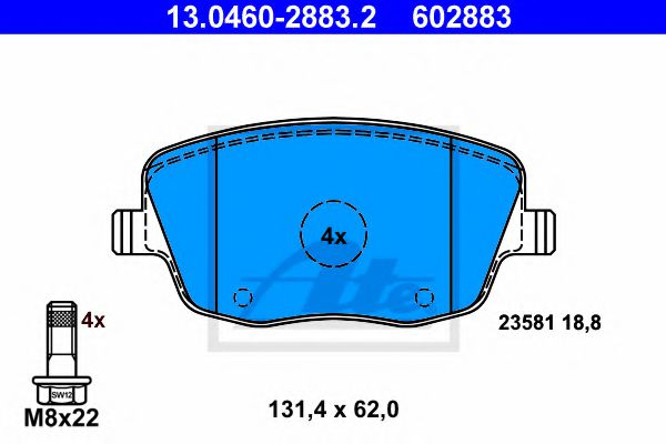 set placute frana,frana disc