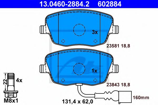 set placute frana,frana disc