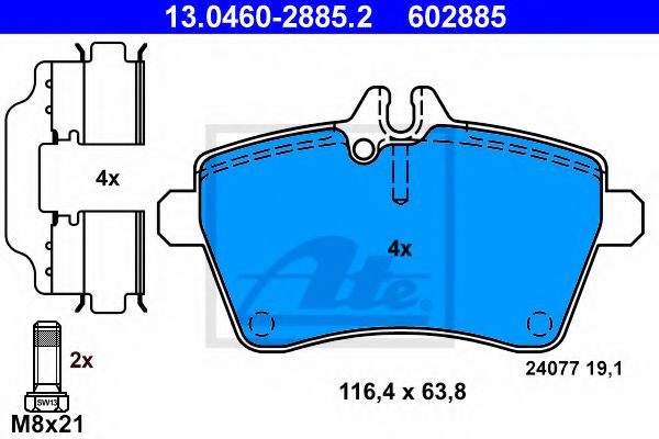 set placute frana,frana disc