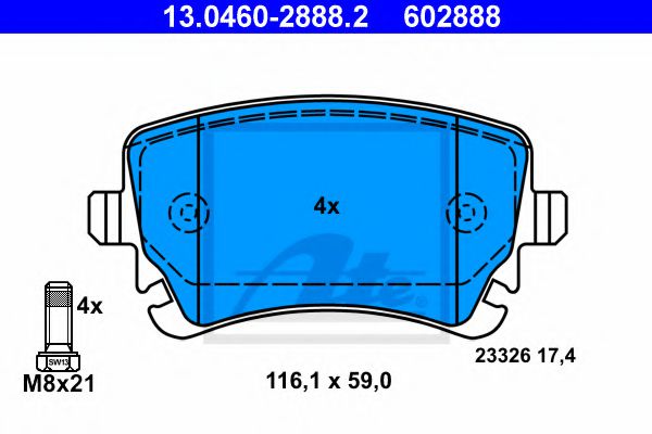 set placute frana,frana disc