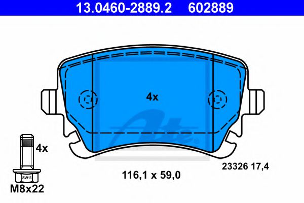 set placute frana,frana disc