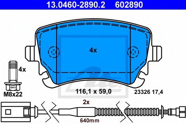 set placute frana,frana disc