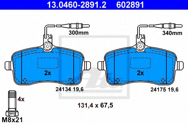 set placute frana,frana disc