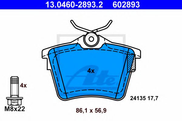 set placute frana,frana disc