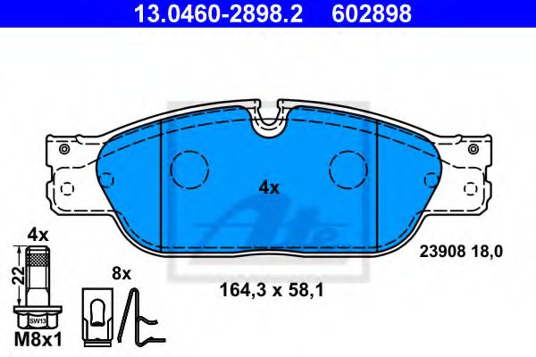 set placute frana,frana disc