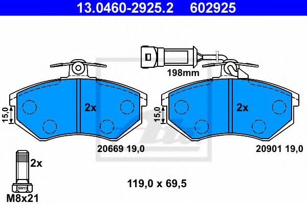 set placute frana,frana disc