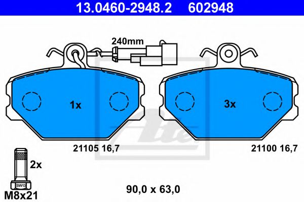 set placute frana,frana disc