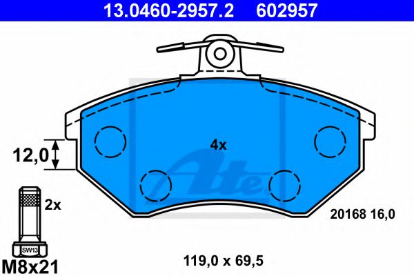 set placute frana,frana disc