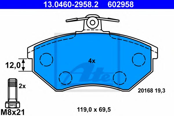 set placute frana,frana disc