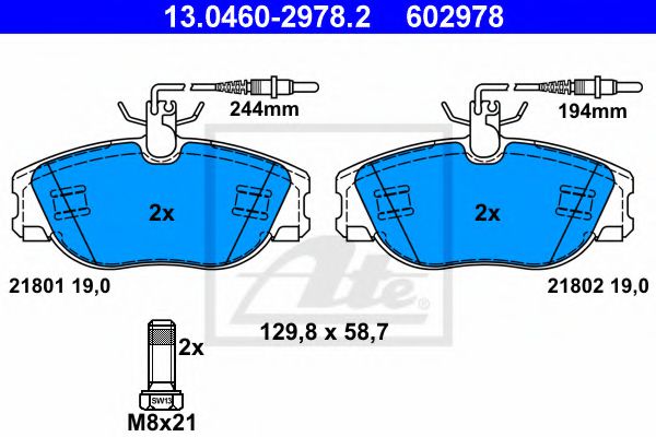 set placute frana,frana disc