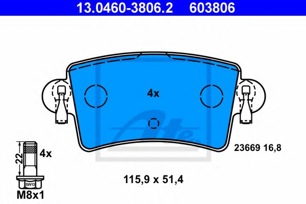 set placute frana,frana disc