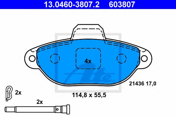 set placute frana,frana disc