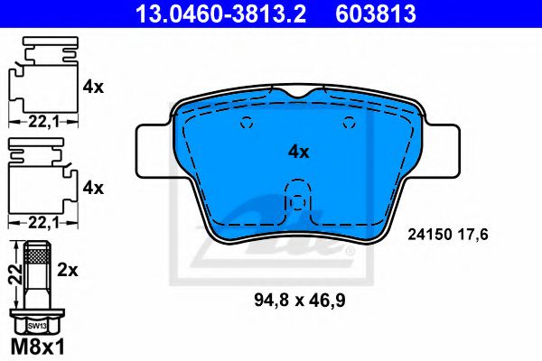 set placute frana,frana disc