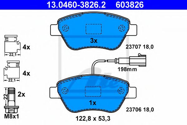 set placute frana,frana disc