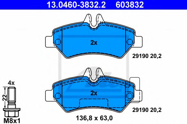 set placute frana,frana disc