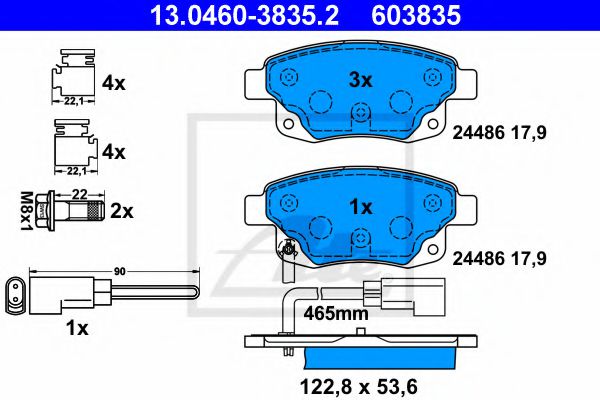 set placute frana,frana disc