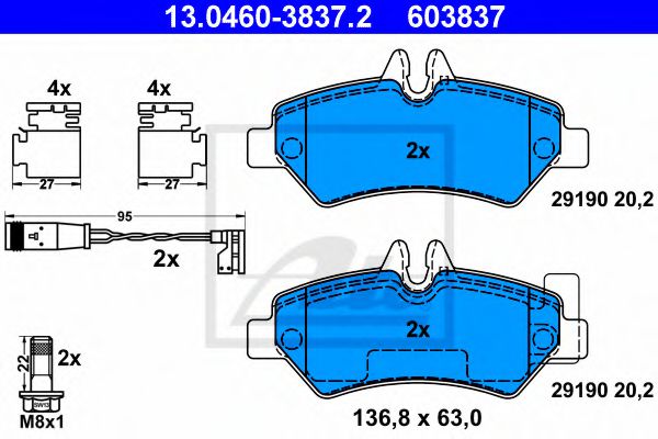 set placute frana,frana disc