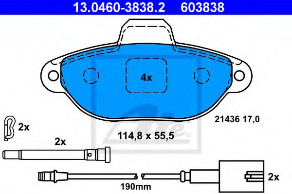 set placute frana,frana disc