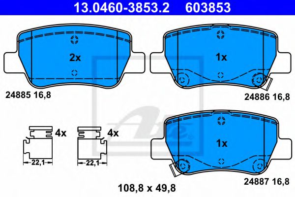 set placute frana,frana disc