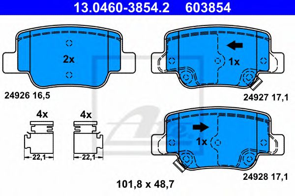 set placute frana,frana disc