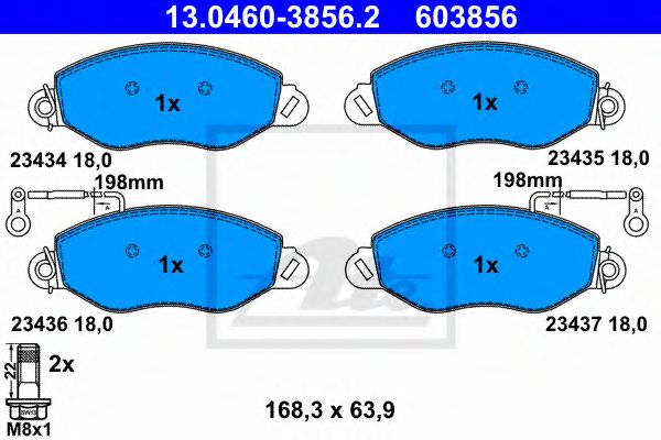 set placute frana,frana disc