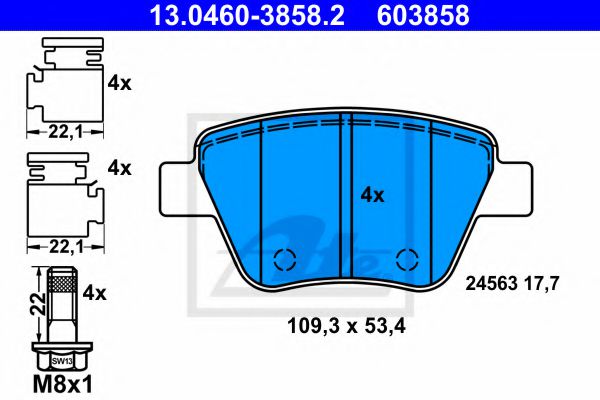 set placute frana,frana disc