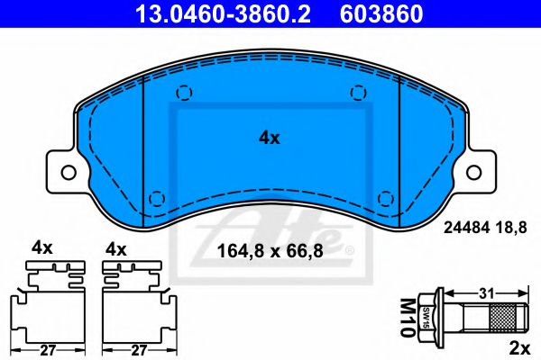 set placute frana,frana disc