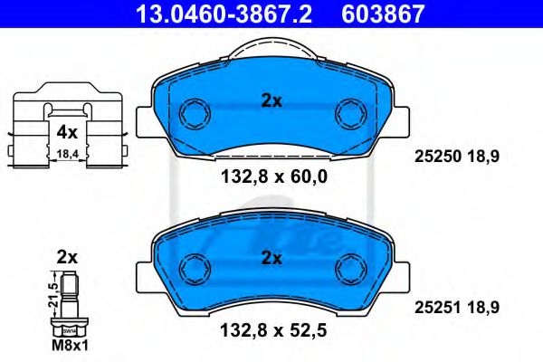 set placute frana,frana disc