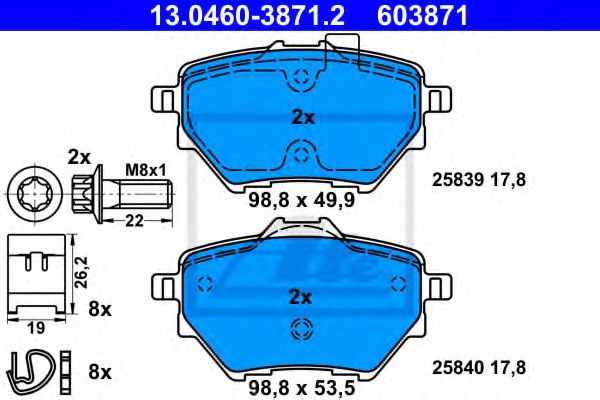 set placute frana,frana disc