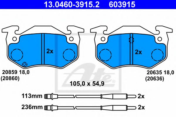 set placute frana,frana disc