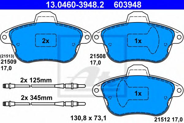 set placute frana,frana disc