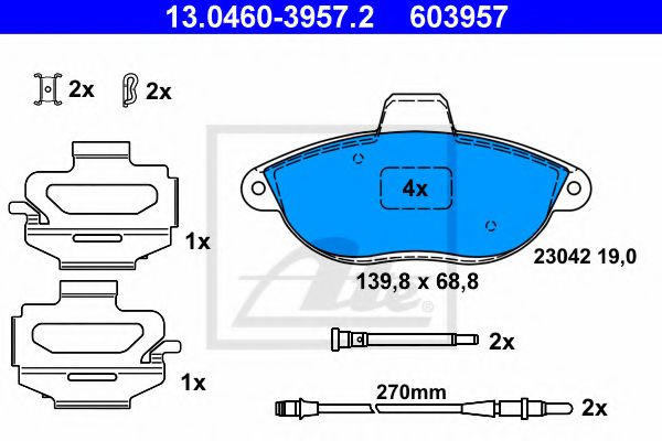 set placute frana,frana disc