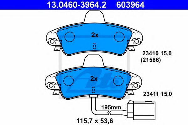 set placute frana,frana disc