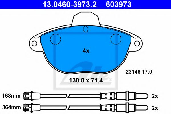 set placute frana,frana disc