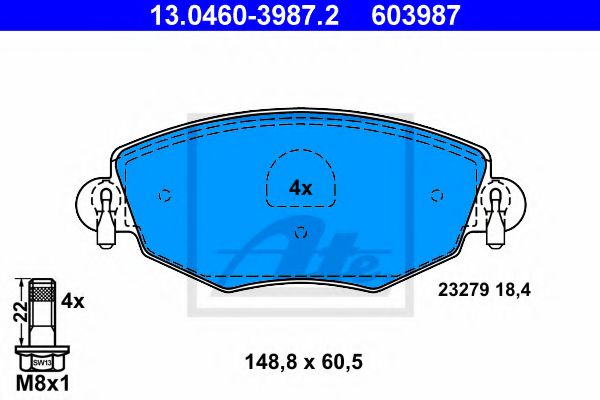 set placute frana,frana disc