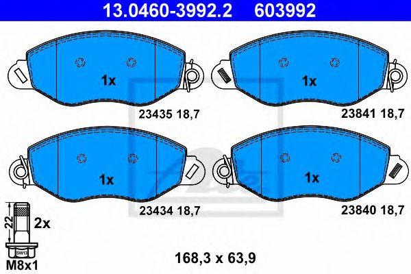 set placute frana,frana disc