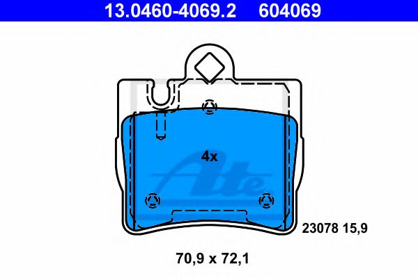 set placute frana,frana disc