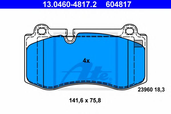 set placute frana,frana disc