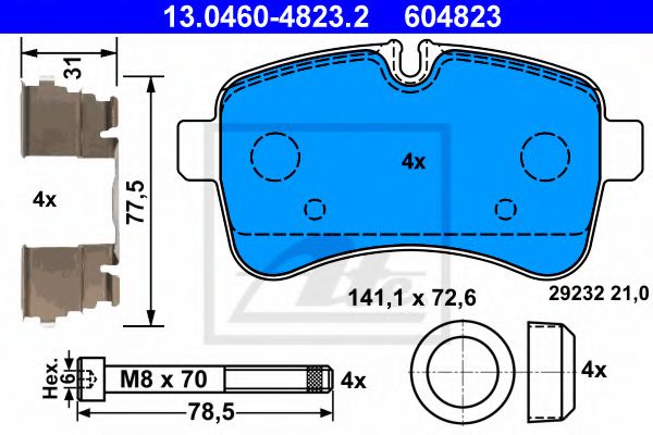 set placute frana,frana disc