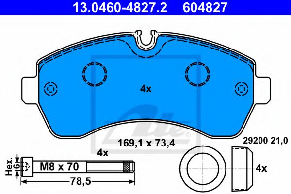 set placute frana,frana disc