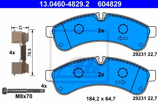 set placute frana,frana disc