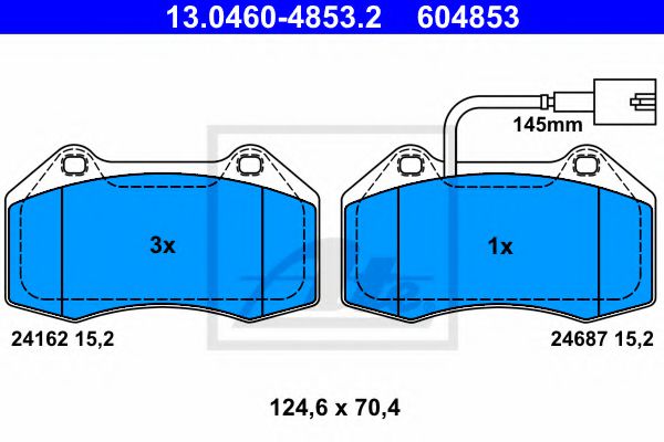 set placute frana,frana disc