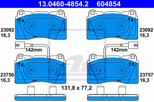 set placute frana,frana disc