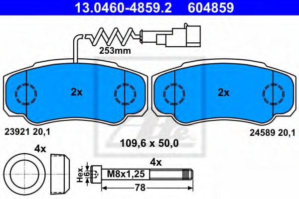 set placute frana,frana disc