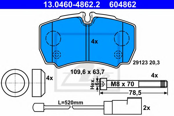 set placute frana,frana disc