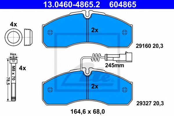 set placute frana,frana disc