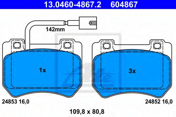 set placute frana,frana disc